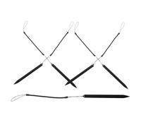 NUOBESTY 5 Sets Portable Plastic Resistive Stylus Pens with Secure Spring Rope for Touch Screens Compatible with Tablets Smartphones and Writing Boards for Drawing Notes and Sketches