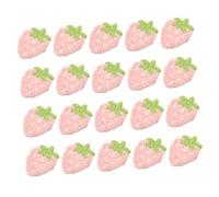 NUOBESTY 50 Pcs Strawberry Embroidered Iron Patches Bright Fruit Motif Appliques for Clothes Backpacks Hats Jeans Fabric DIY Sew Decorations