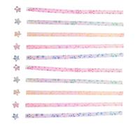 NUOBESTY 500pcs Fluorescent Gold Foil Star Origami Paper Strips for DIY Crafts Easy Fold Lucky Star Folding Paper for Art Activities School Projects and Party Decorations