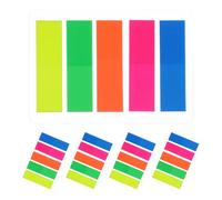 NUOBESTY 500pcs Sticky Index Tabs Colored Page Markers Self-Adhesive Notepad Notes Flags Tabs Bookmark Highlighter Strips For Students And Office Use