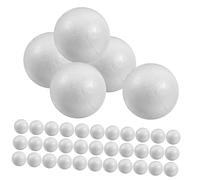 NUOBESTY 50pcs 5cm Solid Polystyrene Craft Balls White Spheres for DIY Wedding Christmas Tree Ornaments Modelling Material Party Decorations