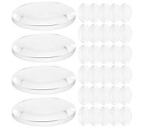 NUOBESTY 50Pcs Acrylic Double Convex Lens 2.5Cm Diameter for Physics Experiments Science Teaching Optical Trial Lens and DIY Craft Projects