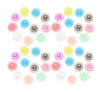 NUOBESTY 50pcs Colored Plastic Sewing Machine Bobbins with Storage Case Empty Thread Spools for Reliable Thread Control Scratch-Resistant Finish Compatible with Various Sewing Random Color
