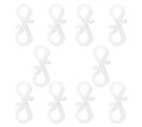 NUOBESTY 50pcs Decorative Hook S Shape Hanger Clips Plastic White | Easy to Install and Remove, Rust-free Use, for Gutter Light Hanging and Floral Arrangements