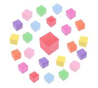NUOBESTY 50pcs Foam Geometric Cubes for Multifunctional Colorful Counting Blocks Educational Math Manipulatives for Classroom Learning Creative Spatial Modeling Tools Number Cube