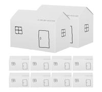 NUOBESTY 50pcs Folding Box House Shaped Candy Box for Party Favor Wedding Baking Treat Container Small