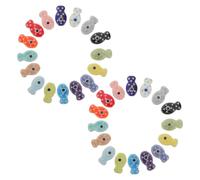 NUOBESTY 50pcs Handmade Porcelain Fish Beads Ceramic DIY Jewelry Craft Supplies for Bracelets Necklaces Small Ocean Animal Spacer Beads with Wave Design Portable Beach Style Charm