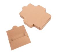 NUOBESTY 50PCS Kraft Paper Card Sleeves Thick Wear-Resistant Key Card Holder Envelopes Multipurpose for Library