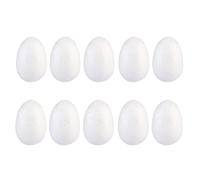 NUOBESTY 50pcs Painted Foam Eggs Painting Kit Kids Decorator Ornament Party Decorate Decorative Eggs Shaped Craft Egg Natural Polystyrene Egg Egg Realistic Eggs Large Foam Eggs White