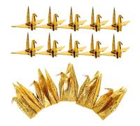 NUOBESTY 50pcs Pearlescent Paper Crane Wall Decor Handfolded Origami Cranes for Wedding Party Home Office Classroom Decoration Symbolic Love and Hope Garland