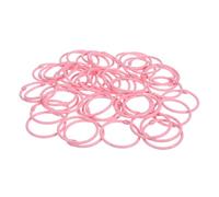 NUOBESTY 50pcs Pink Metal Binder Rings Loose Leaf Key Rings for Index Cards Flashcard Clips for School Home Office Use