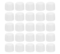NUOBESTY 50pcs Plastic 28mm Syrup Cap Bottle Screw Caps with User Friendly Grip Structure and Easy Opening Feature, Leakproof Medication Lid for Medicine Bottles Suitable for Hospitals