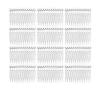 NUOBESTY 50pcs Plastic Hair Comb Fine Teeth for Styling Updos Bridal Veil Comb Decorative Bun Accessory for Women Wedding Party