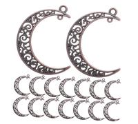 NUOBESTY 50pcs Vintage Hollow Moon Charms Antique Alloy Crescent Pendants for DIY Jewelry Making Small Hole Dangle Charms for Necklace Bracelet Earring Accessories with Timeless Celestial
