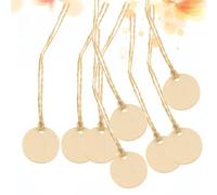NUOBESTY 50pcs Wooden Wine Bottle Plaque Round Blanks for Decoupage, Hanging Rope, Arts and Crafts, Photo Props