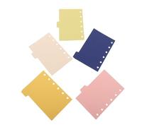 NUOBESTY 5pcs A7 Mini Binder Dividers for Loose-Leaf Notebooks, Reusable Tabbed Index Pages with Side Tabs, Compact Binder Organizers for Journals, Planners, and Office Use