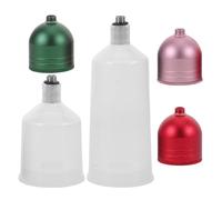NUOBESTY 5Pcs Airbrush Replacement Pot Set - Plastic Container with Aluminum Alloy Dispenser for Nail Airbrush Paint Bottles and Drawing Art Supplies Precision Paint Storage Cup