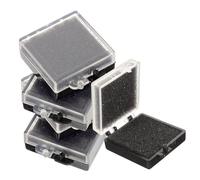 NUOBESTY 5pcs Anti-static Electronic Component Storage Case with Transparent Top Black Anti-static Sponge Compartment Box for Chips Samples Prevents Damage from Static Electricity