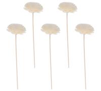 NUOBESTY 5pcs Aroma Diffuser Sticks with Faux Chrysanthemum Flowers