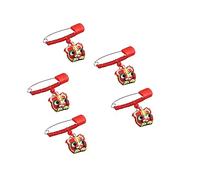 NUOBESTY 5pcs Baby Diaper Pins Safety Brooches Multi-Purpose Kids Clothes Pin with Knot Design Herbal Sachet for Infant Clothing Accessories Random Color