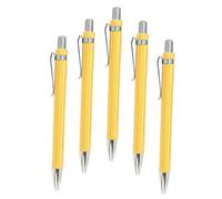 NUOBESTY 5pcs Bamboo Ballpoint Pens Set with Smooth Writing and Anti-slip Design, Delicate Style for Daily Use and Office Stationery Supplies