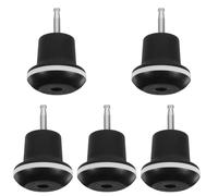 NUOBESTY 5pcs Bell Glide Replacement for Office Furniture - Office Chair Feet Swivel Caster Wheels to Fixed Stationary Castors with Iron Caps