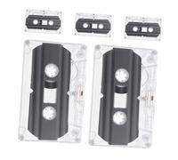 NUOBESTY 5pcs Blank Cassette Tapes for Recording Low Noise Audio Tapes with Clear Storage Case DIY Retro Party Favors for Special Events