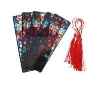 NUOBESTY 5pcs Book Accessories Reading List Bookmark with Tassels Holiday Bookmarks Book Marks Pendant