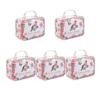 NUOBESTY 5pcs Box Small Packing Box for False Eyelashes Jewelry Storage Case Mini Retro Suitcase Organizer