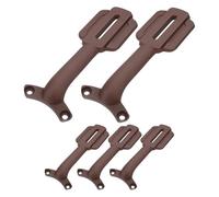 NUOBESTY 5pcs Ceiling Fan Blade Arms Replacement Parts Coffee Aluminum Mounting Brackets for Traditional Fan Blade Mounting Repair in Home Summer Use