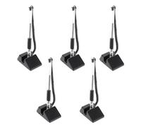 NUOBESTY 5pcs Desktop Counter Gel Ink Pens Black Writing Pens with Adhesive-backed Base for Bank Office Hotel School Public Use