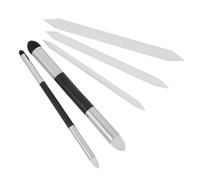 NUOBESTY 5pcs Double-ended Sketch Blender Pens Set with Large Small Silver Tips, Paper Blending Stumps for Charcoal, Pastel, and Graphite Drawing Detail Correction and Shading in Art