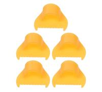 NUOBESTY 5pcs Edge Lock Sewing Gauge - Seam Guide Measuring Tool - 4mm Quilting Ruler for Patchwork - Precision Sewing Alignment Ruler for Straight Stitching Yellow