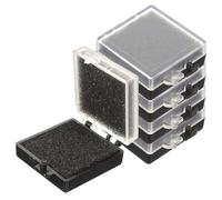 NUOBESTY 5pcs Electronic Parts Case Static Electronic Box Chip Storage Case Small Box Lid Mini Compact Square Shape Plastic and Sponge Construction
