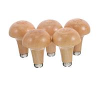 NUOBESTY 5pcs File Handle Set - Wooden Handles for Engraving and Woodworking - Ergonomic Replacement Graver Handle for Repair