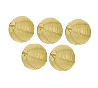 NUOBESTY 5Pcs Folding Round Paper Lanterns Gold Decorative Party Props Year Birthday Festival Reusable Lightweight Easy Storage