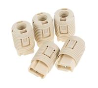NUOBESTY 5pcs G9 Ceramic Lamp Holder Socket M10 Threaded Light Bulb Fixture Porcelain Pendant Lamp Base for DIY Home Ceiling Light Fitting Replacement
