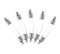 NUOBESTY 5pcs Glass Vial Pendants with Screw Caps Tiny Transparent Wishing Bottles for Craft Accessories Candy Storage Wedding Favors and Honeymoon Souvenirs Easy to Carry and Store