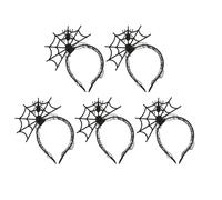 NUOBESTY 5pcs Halloween Spider Web Headband Cosplay Party Spider Hair Band for Devil Costume Festive Accessory for Women