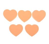 NUOBESTY 5pcs Heart-shaped Car Antenna Topper Set, Cute Orange Eva Material, Weather Resistant and Signal Friendly, Universal Car Antenna Ball for Vehicle Exterior and Wedding Decoration