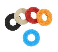 NUOBESTY 5Pcs Joystick Buffer Rings Supple Sponge Cushions for Controllers Enhance Aim Control Resistance Comfort Gaming High Elasticity Red Grey Black