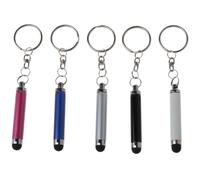 NUOBESTY 5Pcs Keychain Stylus Pens - Assorted Colors Capacitive Touch Screen Stylus for Tablets, Smartphones, Nonslip Grip, Portable with Keyring