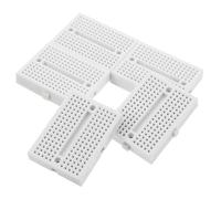 NUOBESTY 5Pcs Mini Pcb Breadboard Kit White Electronic Circuit Board for DIY Soldering Practice, Universal Electronics Project Board for Stem Learning and Small Circuit Experiments