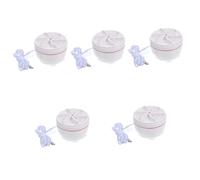 NUOBESTY 5pcs Mini Portable Ultrasonic Washing Machine Travel Friendly Compact Design for Laundry Cleaning for Underwear Shirts More Low Power Consumption Easy to Carry