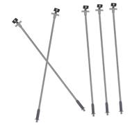 NUOBESTY 5pcs Mini Street Lamp Model for DIY Sand Table Decor Stable Flat Bottom LED Glowing Streetlight Posts for Dollhouse Miniature Garden and House Decoration