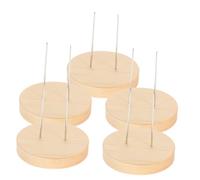 NUOBESTY 5Pcs Needle Felt Animal Doll Display Stand with Wooden Base Stable Holder for Felted Craft Ornament Suitable for Home Decoration and Craft Shows Gift for Needle Felting Enthusiasts