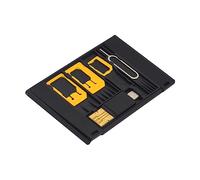 NUOBESTY 5pcs Sim Adapter Kit Nano to Micro Sim Card Reader Otg Function for Mobile Phones Portable Kit for Travel and Phone Use Random Color