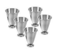 NUOBESTY 5pcs Stainless Steel Communion Cup Set 30ml Holy Wine Cups and Communion Plates for Church Services, Religious Gatherings, and Worship Ceremonies