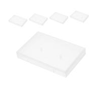 NUOBESTY 5pcs Translucent Cassette Cases for Audio Tape Storage Empty Cassette Holder Organizer for Standard Recording