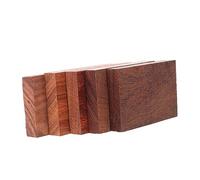 NUOBESTY 5pcs Unfinished Wood DIY Material Blocks for Crafting Premium Small Leaf Red Sandalwood Art Supplies for Creative Projects and Safe to Use
